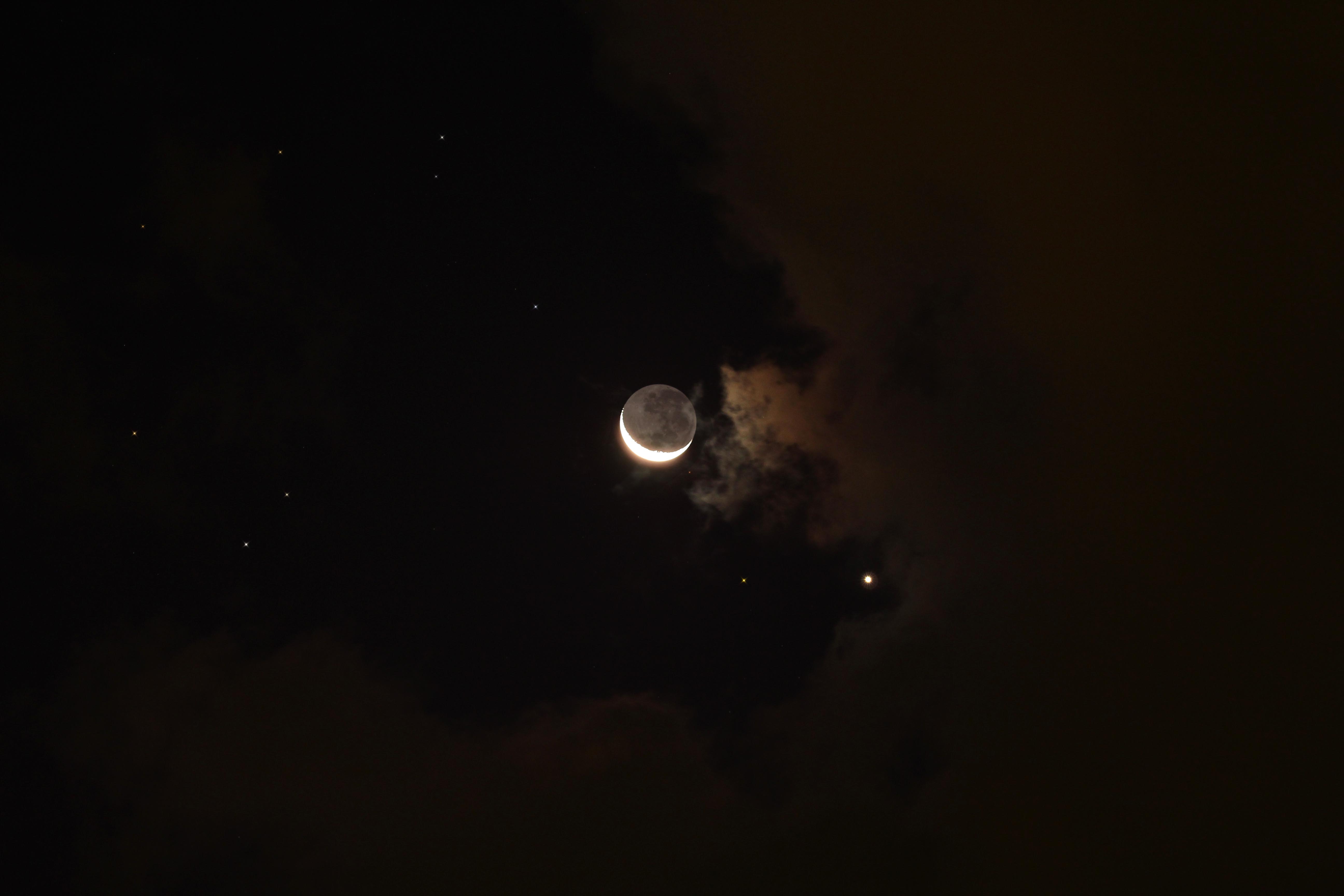 Rapprochement Lune - Vénus - Photo de Jean-Marie Bolle