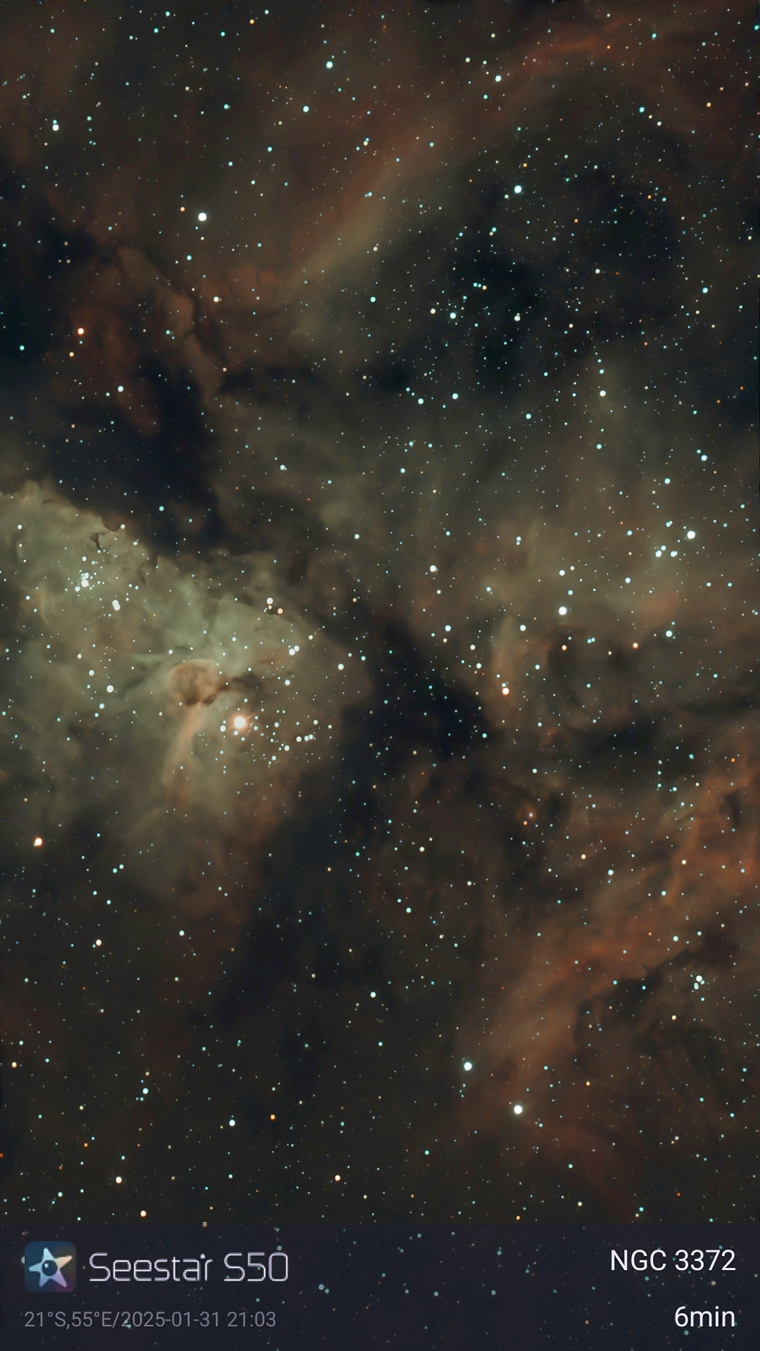 NGC 3372 - Photo de Jean-Marie Bolle
